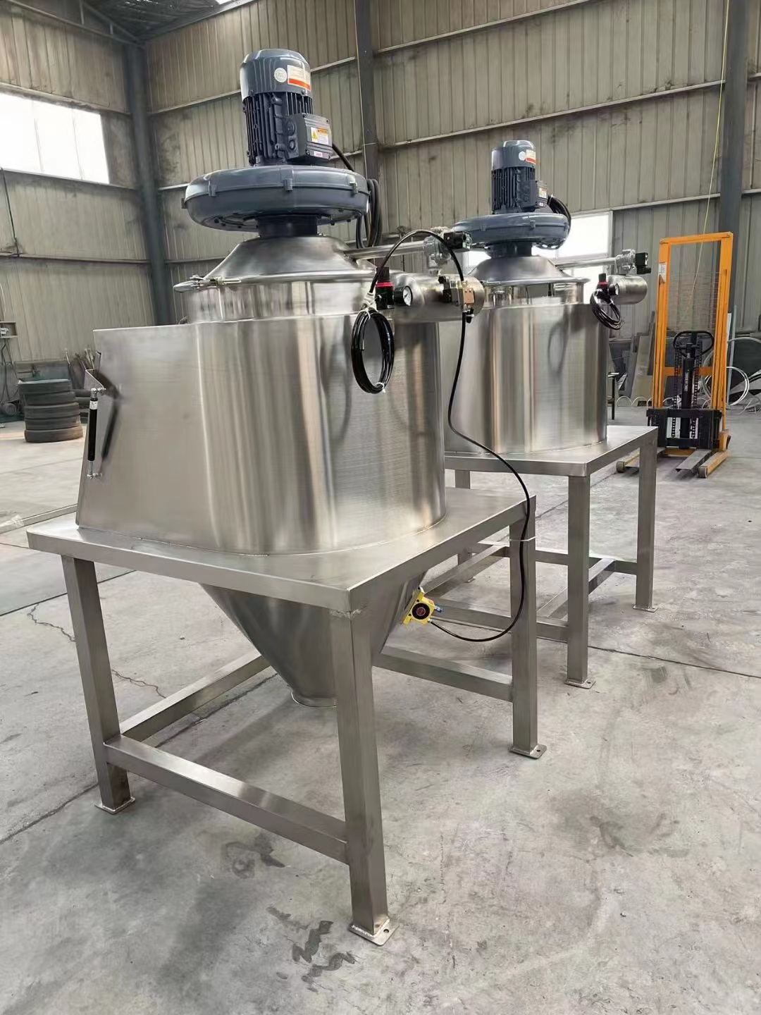 粉狀活性炭真空上料機配圓形旋振篩輸送篩分